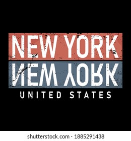 New York city typography, t-shirt graphics, vectors