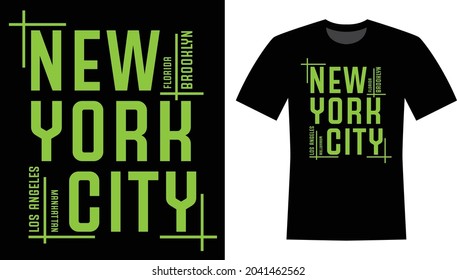 New York City Typography T-shirt Design for print 