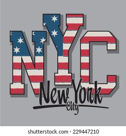 New york city typography, t-shirt graphics, vectors