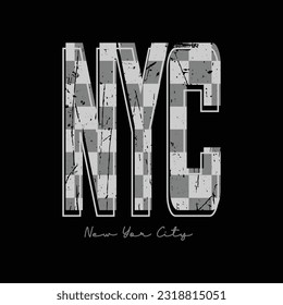 New York City. Typography, t-shirt graphics, poster, banner, flyer, postcard