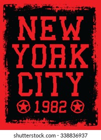 new york city  typography, t-shirt graphics, vectors