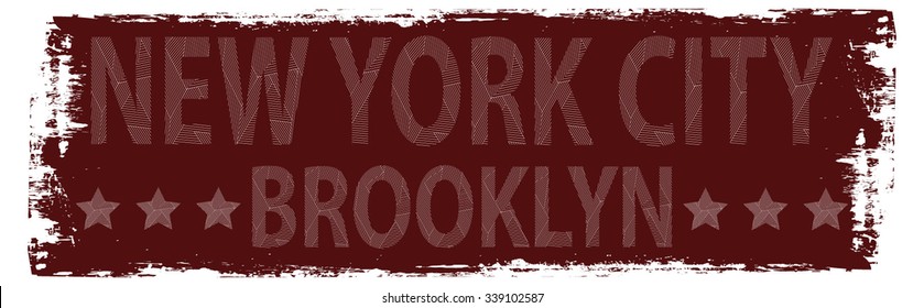New York City Typography, T-shirt graphics, Vectors