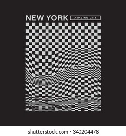 New York city typography, t-shirt graphics, vectors