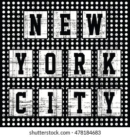 New York City  typography, t-shirt graphics, vectors