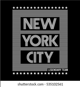 New york city typography, t-shirt graphics, vectors, expression