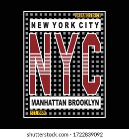 new york city typography , vector illustration for print