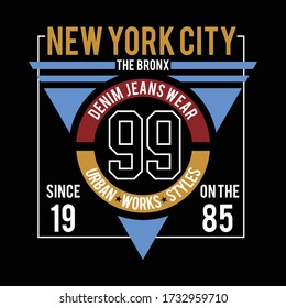 new york city typography vector illustration, for print