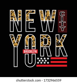 new york city typography vector illustration, for print