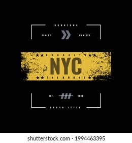 New York City typography vector illustration, perfect for the design of t-shirts, shirts, hoodies, etc 