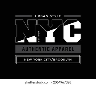 New York City Typography Vector T-shirt Design for print 