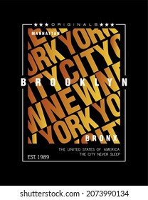 NEW YORK CITY typography vector for tee shirt design