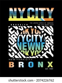 new york city typography Vector illustration for t shirt and other uses