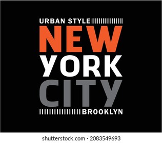 Diseño de camisetas vectoriales de tipografía de Nueva York 