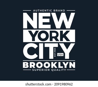 New York City Typography Vector T-shirt Design