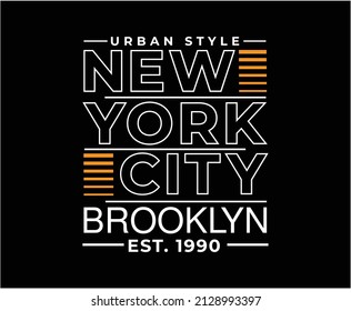 New York City Typography Vector T-shirt Design for print items