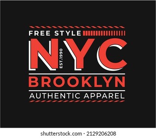 New York City Typography Vector T-shirt Design for print 