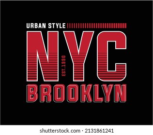 Diseño de camisetas vectoriales de tipografía de Nueva York