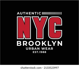 New York City Typography Vector T-shirt Design