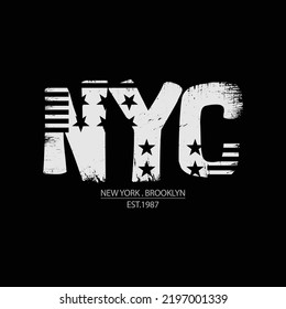 New york city typography vector t shirt design 