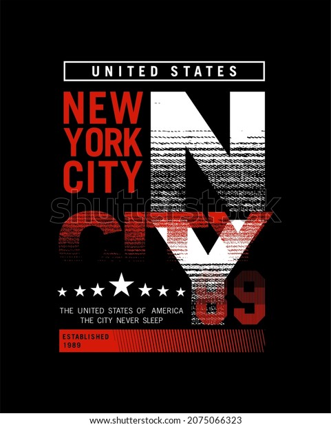 New York City Typography Vector Illustration Stock Vector (Royalty Free ...