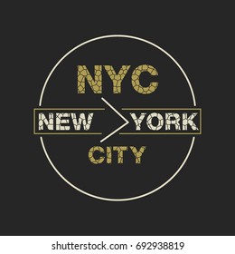 New York city .typography,Fashion Slogan .T-shirt graphic vector Print