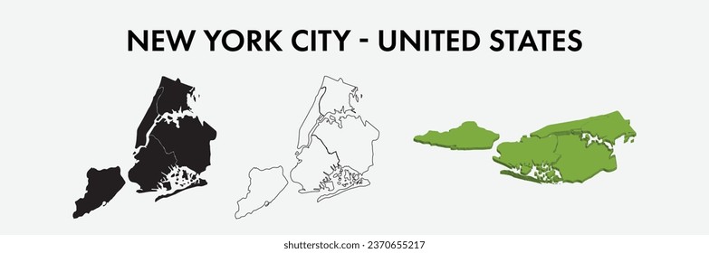 New York City United States city map set vector illustration design isolated on white background. Concept of travel and geography.