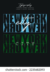 New york city urban minimalist typography logo t shirt design