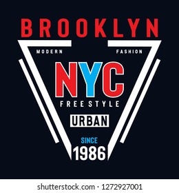 New york city urban style typography vector t shirt design illustration 