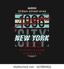 new york city urban style graphic illustration vector design good for print t shirt