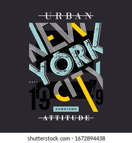 new york city urban style graphic illustration vector design good for print t shirt