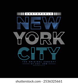 
New York City urban style brand typography for t shirt, apparel and other print uses
