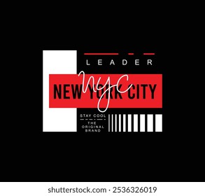 New York City urban style brand typography for t-shirts, clothes, street wear fashion and apparel print