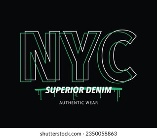 New York City urban vintage typography. Vector illustration design for slogan tee, t shirt, fashion graphic, print, poster, card.