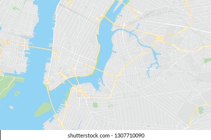 New York City, USA, printable map, designed as a high quality background for high contrast icons and information in the foreground.