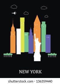 New York city. USA.Vector illustration.