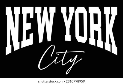 new york city varsity college slogan graphic design