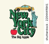 New York City Vector Illustration Text