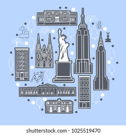  New York city. Vector illustration.