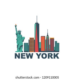 New York City Vector Illustration Modern Stock Vector (Royalty Free ...