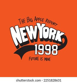 New York City Vector Illustration Text