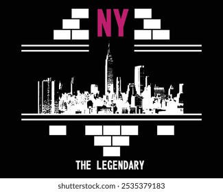 New York City vector illustration design poster