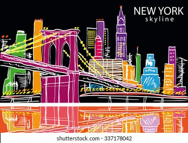 New York city. Vector illustration