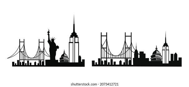 New York city vector  logo, Element of USA states vector illustration,Staten Island, Borough of New York city.