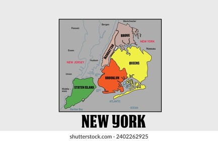  New York city vector map