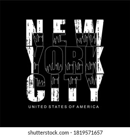 New York city vector print for t-shirt.