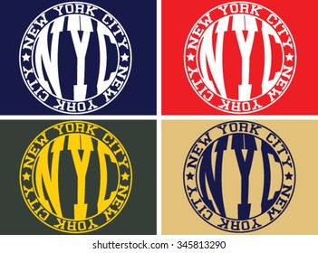 New York  City  vector print and varsity. For t-shirt or other uses in vector.