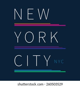 New York City vector typography, graphics for T-shirts