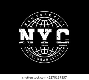 new york city  vintage graphic design for creative clothing, for streetwear and urban style t-shirts design, hoodies, etc.