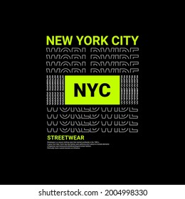 New york city writing design, suitable for screen printing t-shirts, clothes, jackets and others