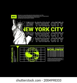 New york city writing design, suitable for screen printing t-shirts, clothes, jackets and others